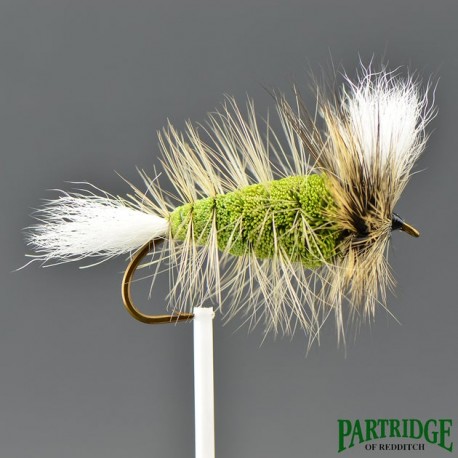 Gray Wulff – White Tail – Brown Hackle and Green Butt – Gaspé Fly Company